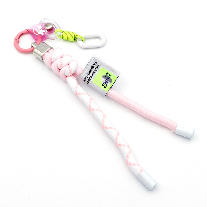 Wholesale Woven Clothing DIY Lanyard Bag Accessories Ribbon Colorful Keychain